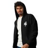 Sweat à capuche épais unisexe à fermeture éclair white – Image 2