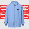 Sweat à capuche épais unisexe à fermeture éclair Brodé Mendoz black – Image 2