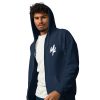 Sweat à capuche épais unisexe à fermeture éclair white – Image 4
