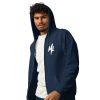 Sweat à capuche épais unisexe à fermeture éclair white – Image 18