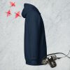 Sweat à capuche épais unisexe à fermeture éclair Brodé MZ black – Image 9