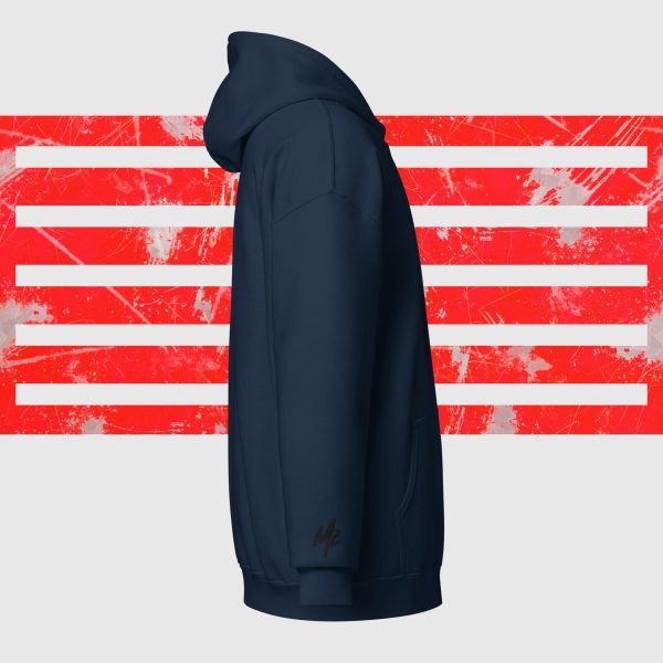 Sweat à capuche épais unisexe à fermeture éclair Brodé Mendoz black – Image 9