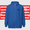 Sweat à capuche épais unisexe à fermeture éclair Brodé Mendoz black – Image 5