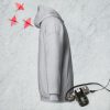 Sweat à capuche épais unisexe à fermeture éclair Brodé MZ white – Image 12