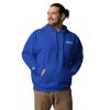 Sweat à Capuche Unisexe Brodé Mendoz white – Image 8
